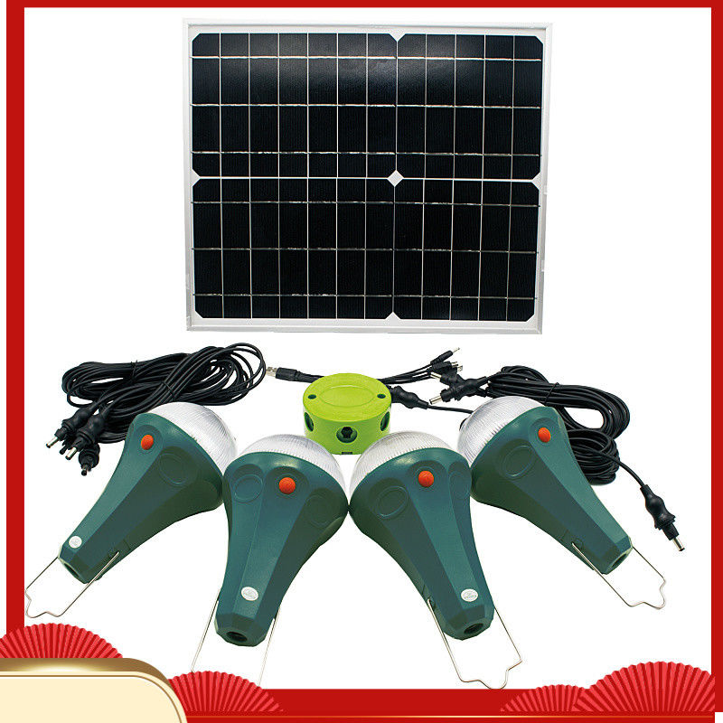 9W LED accionado solar vertió el sistema de iluminación solar teledirigido de las luces para el hogar