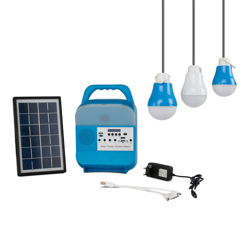 Equipos solares al aire libre del panel solar del sistema de iluminación del bulbo plástico 9W*3PCS para las luces del jardín