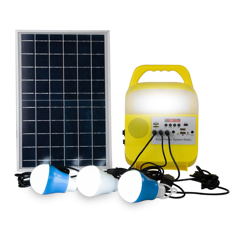 Equipos solares al aire libre del panel solar del sistema de iluminación del bulbo plástico 9W*3PCS para las luces del jardín