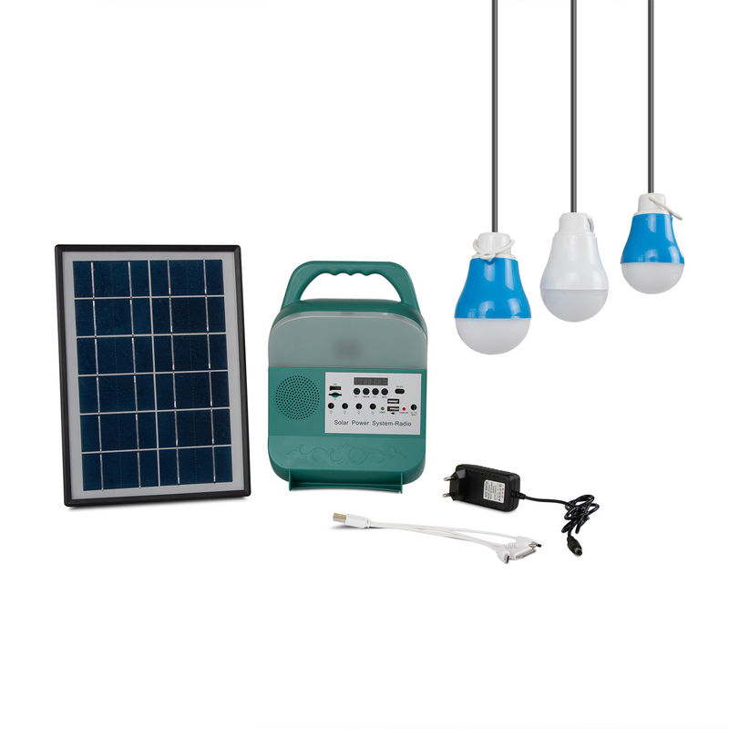 Equipos solares al aire libre del panel solar del sistema de iluminación del bulbo plástico 9W*3PCS para las luces del jardín