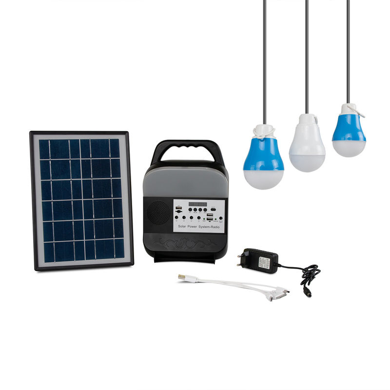 Equipos solares al aire libre del panel solar del sistema de iluminación del bulbo plástico 9W*3PCS para las luces del jardín