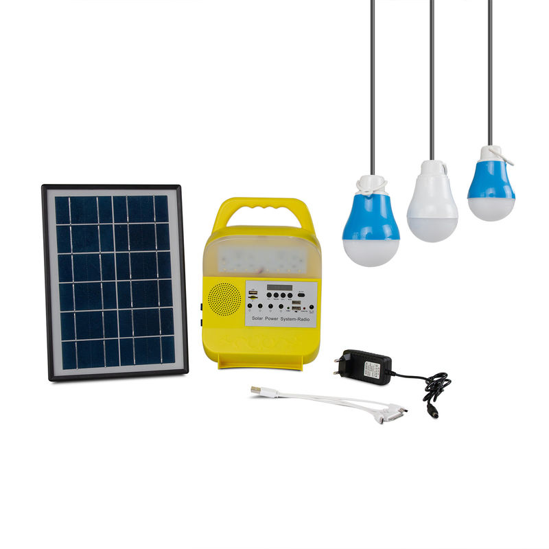 Equipos solares al aire libre del panel solar del sistema de iluminación del bulbo plástico 9W*3PCS para las luces del jardín