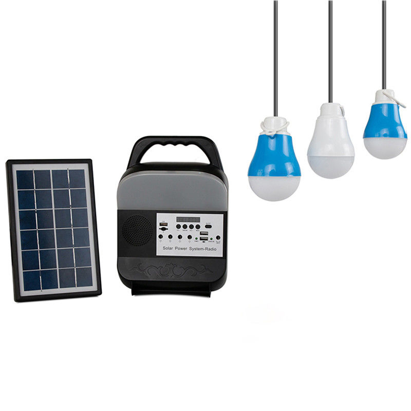 El cargador solar del sistema de iluminación de la energía solar con los paneles solares portátiles de radio artesona la Sistema Solar