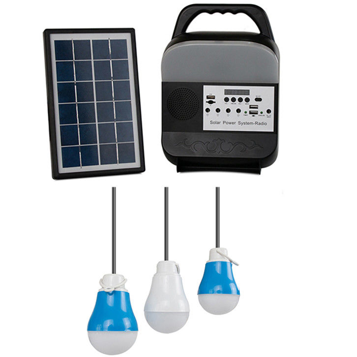El cargador solar del sistema de iluminación de la energía solar con los paneles solares portátiles de radio artesona la Sistema Solar