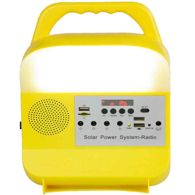 El cargador solar del sistema de iluminación de la energía solar con los paneles solares portátiles de radio artesona la Sistema Solar