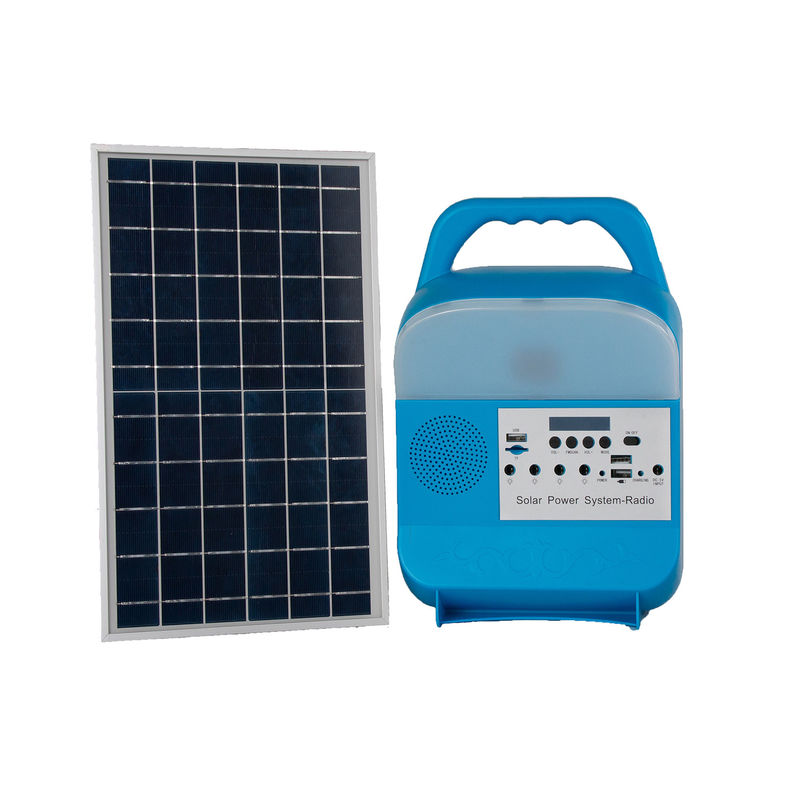 Luces que acampan llevadas solares al aire libre mates pintadas del sistema de energía del panel solar de la radio de FM