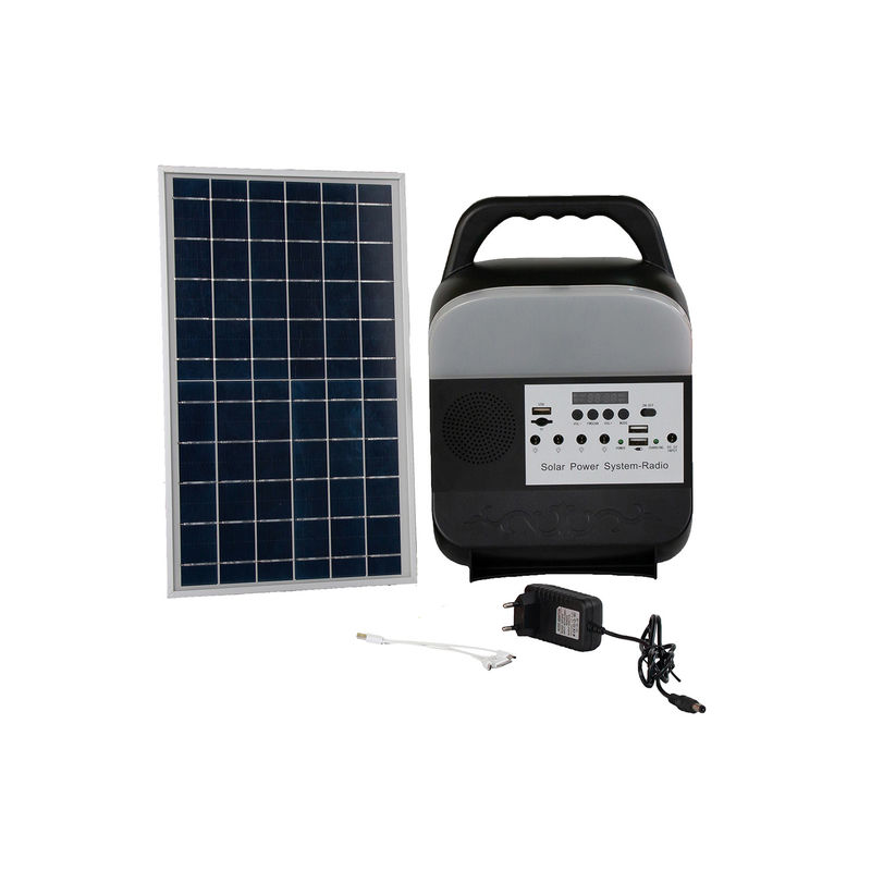 Luces que acampan llevadas solares al aire libre mates pintadas del sistema de energía del panel solar de la radio de FM