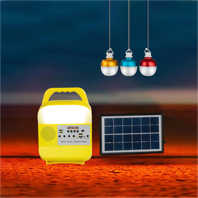 Bulbo pintado del sistema 5W 3PCS LED de Matte Portable Solar Home Lighting con el panel solar