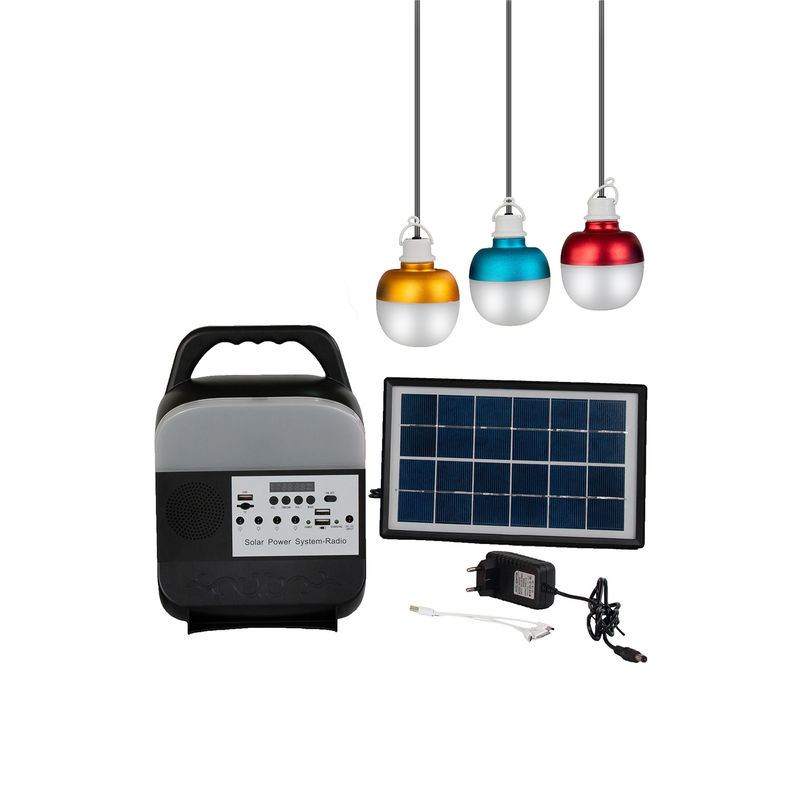 El panel llevado recargable solar de la energía solar de la lámpara de emergencia del bulbo con el sistema interior del bulbo de las luces solares del bulbo