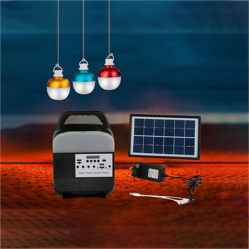El panel llevado recargable solar de la energía solar de la lámpara de emergencia del bulbo con el sistema interior del bulbo de las luces solares del bulbo