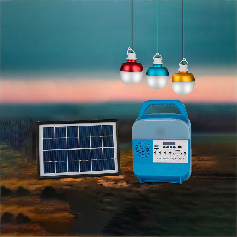 El panel llevado recargable solar de la energía solar de la lámpara de emergencia del bulbo con el sistema interior del bulbo de las luces solares del bulbo