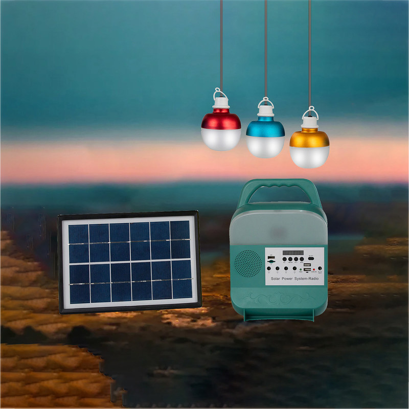 mini sistema de iluminación solar del panel solar del sistema eléctrico 3W 6V de DC de las luces 50000H 3