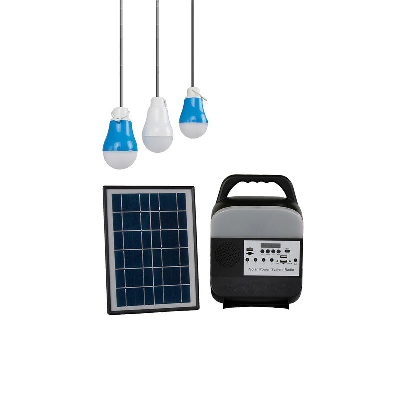 Luces de lectura coloridas caseras solares portátiles del sistema de iluminación de 6 voltios con el panel solar