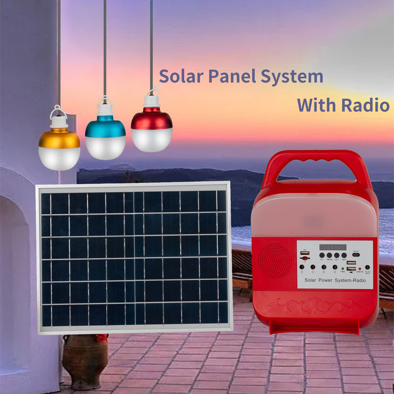 Luz del panel solar de la Sistema Solar IP65 del bulbo de la batería recargable 9W LED 3 para el hogar