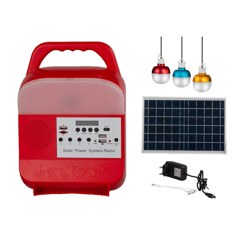 Luz del panel solar de la Sistema Solar IP65 del bulbo de la batería recargable 9W LED 3 para el hogar