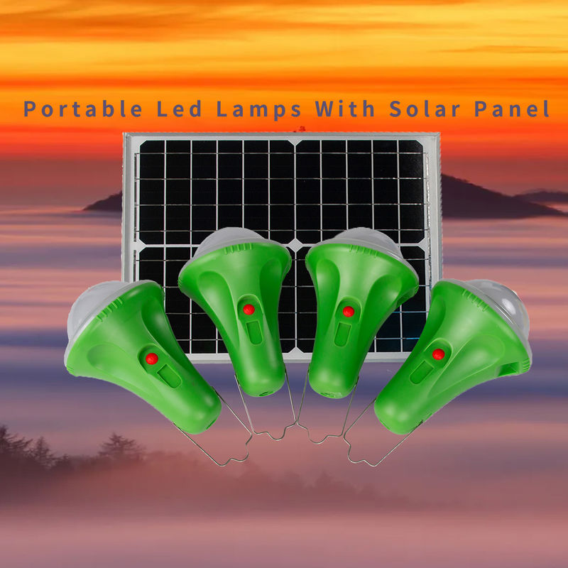 Sistema de energía solar de 4*50PCS LED Kit Solar Led Home Lighting con la carga del teléfono