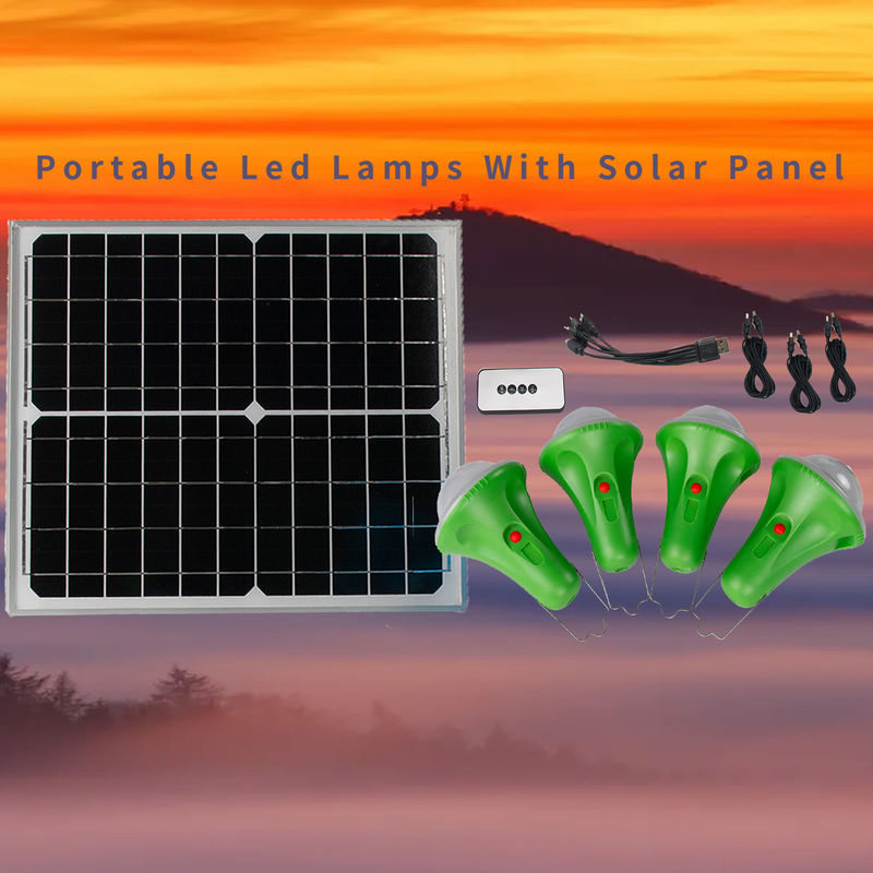 6-35 horas de bulbos solares portátiles de 4pcs*3W para las áreas de la escasez del poder