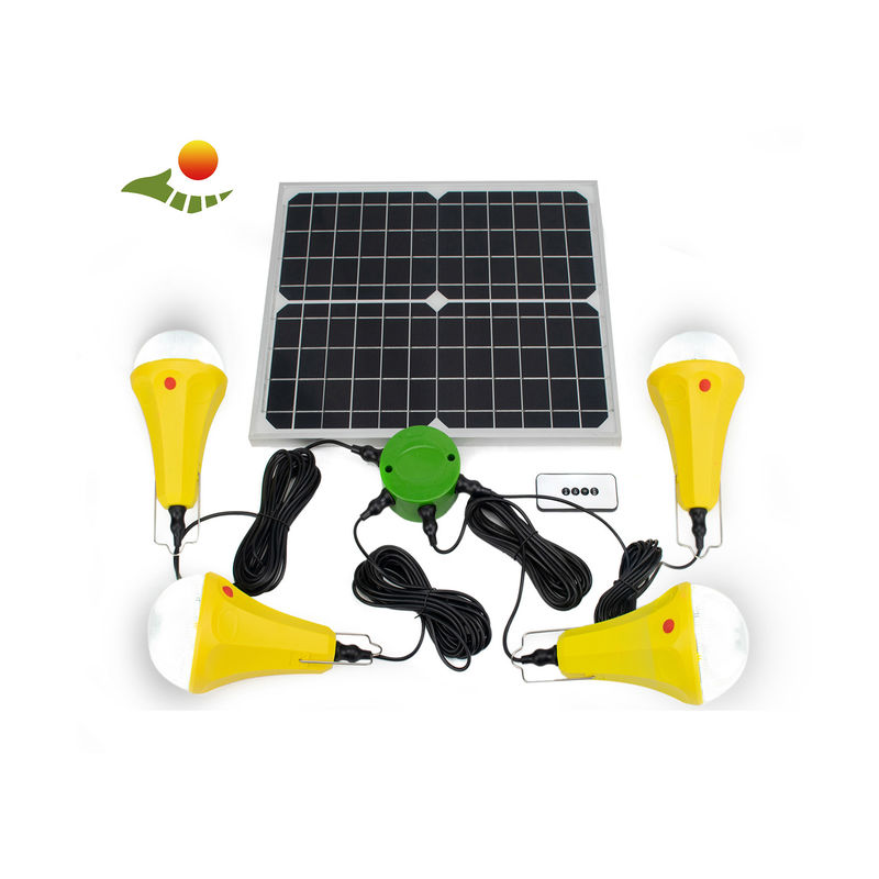 4 la energía solar casera portátil de la Sistema Solar de los modos 25W 6V llevó luces con los paneles solares