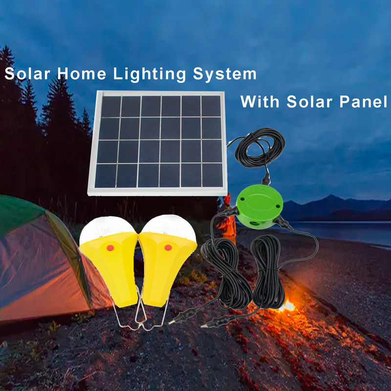 El panel llevado recargable solar de la energía solar de la lámpara de emergencia del bulbo con el sistema interior del bulbo de las luces solares del bulbo