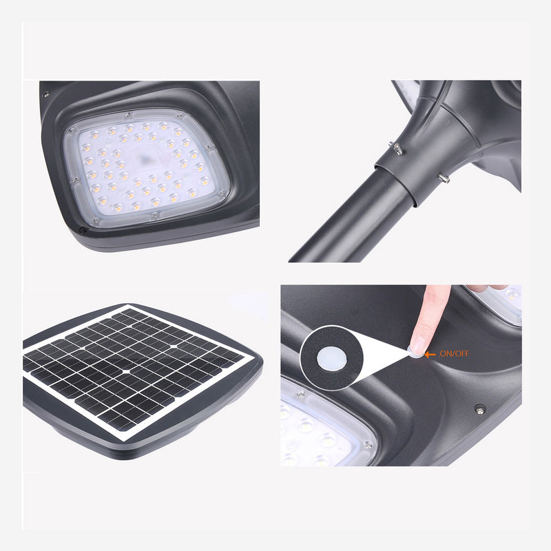 IP65 lámpara solar impermeable 3500K DC 6V del jardín del sensor del poder de la luz de calle del trébol LED