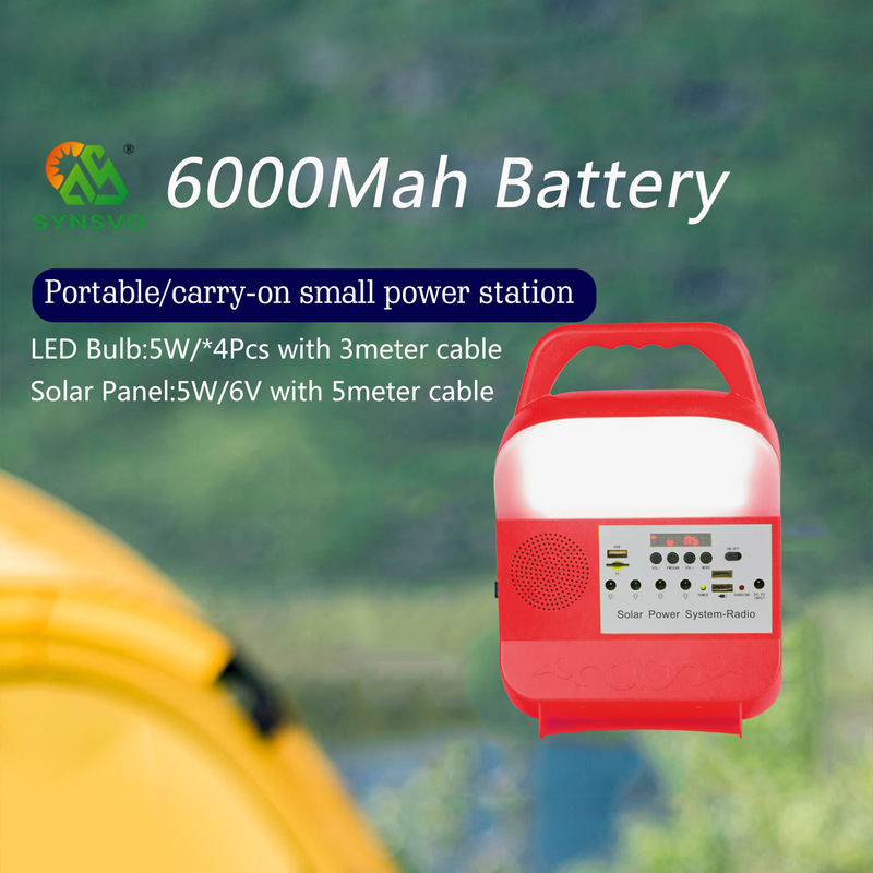 sistema de iluminación solar portátil del generador de 6000Mah 5kw Kit Handed Type