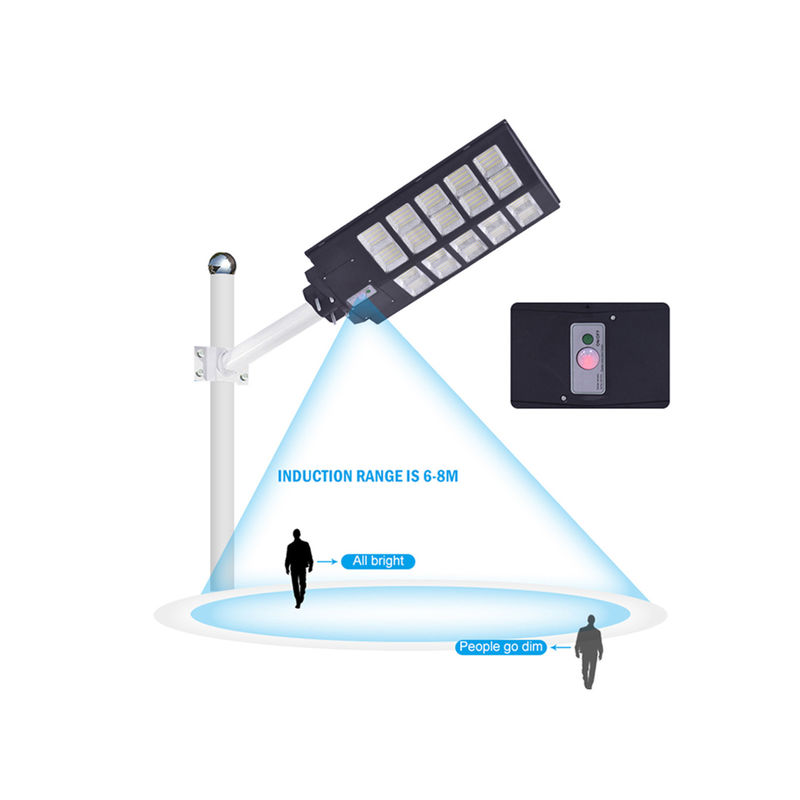 La prenda impermeable IP65 100w 300w del ABS de la farola del sensor de movimiento integró la luz de calle solar al aire libre