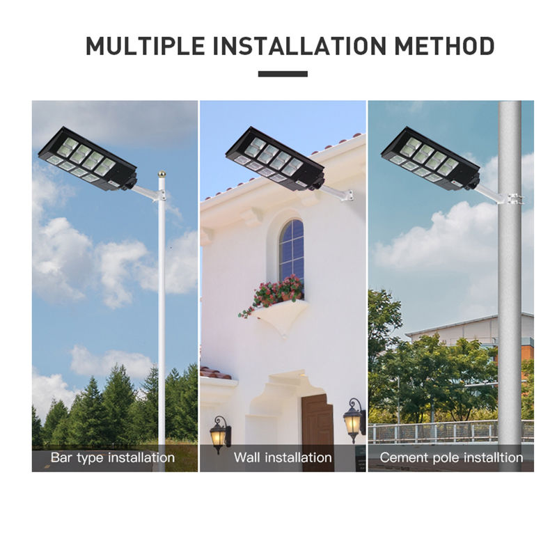 La prenda impermeable IP65 100w 300w del ABS de la farola del sensor de movimiento integró la luz de calle solar al aire libre