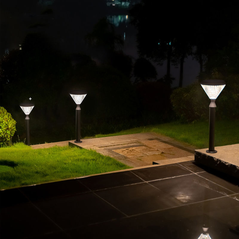 Decoración solar de aluminio del camino del pilar del poste de la luz 50000H del jardín de la pared de la prenda impermeable 3.2V