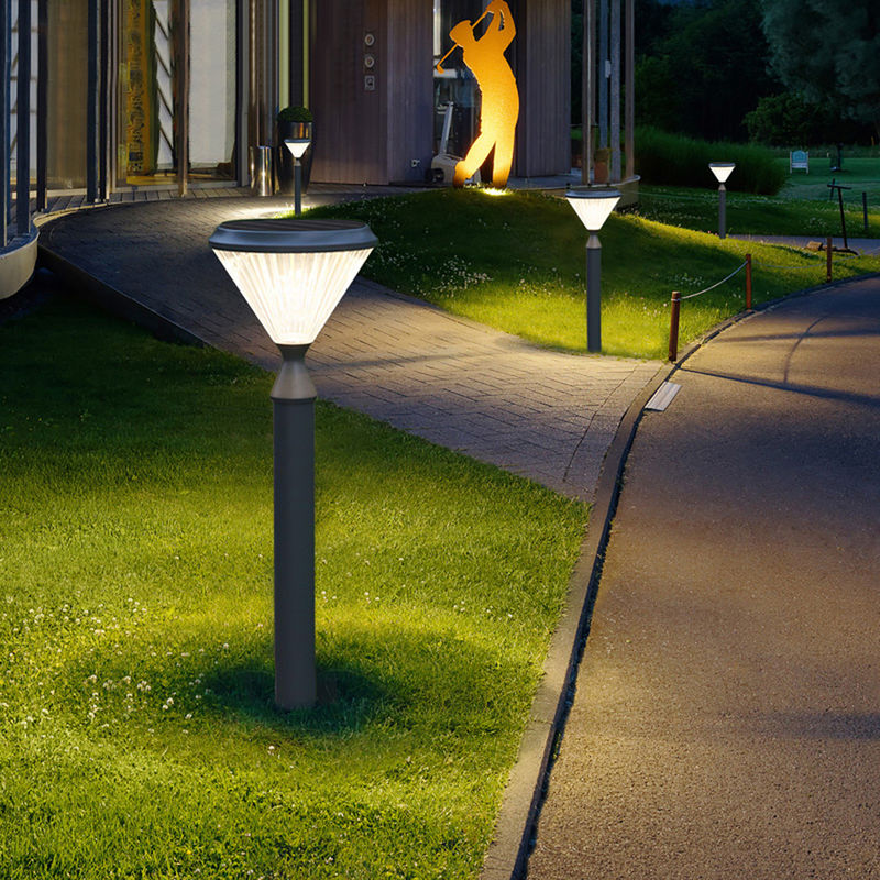 Decoración solar de aluminio del camino del pilar del poste de la luz 50000H del jardín de la pared de la prenda impermeable 3.2V