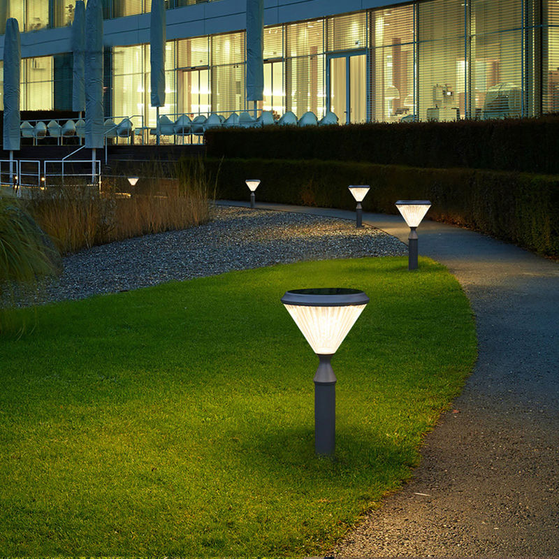 Decoración solar de aluminio del camino del pilar del poste de la luz 50000H del jardín de la pared de la prenda impermeable 3.2V