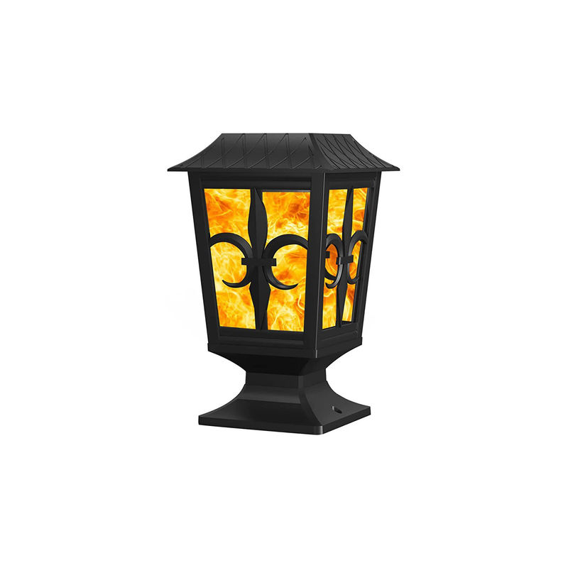 La pared solar al aire libre del IP 65 enciende la lámpara de pared del jardín LED de la prenda impermeable de la llama del fuego 3.2V