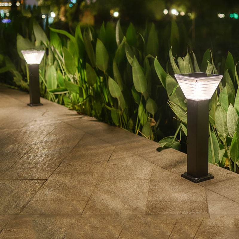 Iluminación solar minimalista del césped del bolardo LED de la decoración del paisaje de la luz del jardín de 7W LED