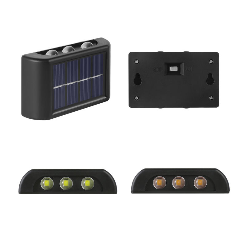 Jardín decorativo al aire libre solar impermeable de la luz 600mah LED de la pared de la atmósfera que brilla intensamente