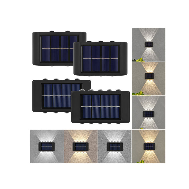 Jardín decorativo al aire libre solar impermeable de la luz 600mah LED de la pared de la atmósfera que brilla intensamente