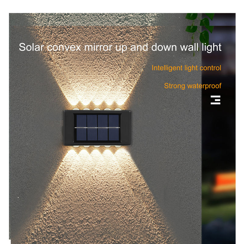 Jardín decorativo al aire libre solar impermeable de la luz 600mah LED de la pared de la atmósfera que brilla intensamente