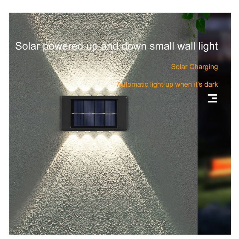 Jardín decorativo al aire libre solar impermeable de la luz 600mah LED de la pared de la atmósfera que brilla intensamente