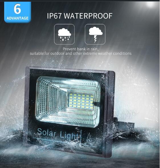 Luz de inundación solar solar al aire libre de la seguridad LED de la lámpara 100W para solar de la luz de calle del jardín accionado