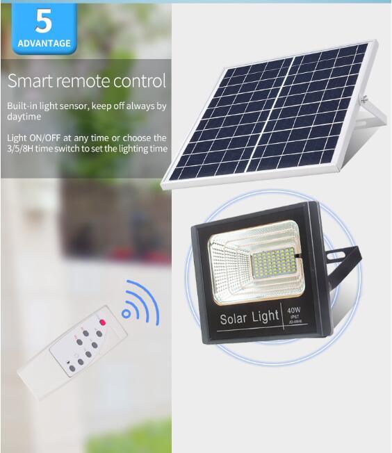 Luz de inundación solar solar al aire libre de la seguridad LED de la lámpara 100W para solar de la luz de calle del jardín accionado