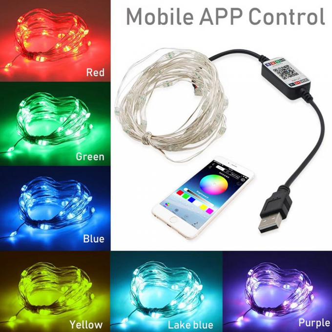 Nueva lámpara impermeable al aire libre de la lámpara USB del cobre del LED con la venta al por mayor decorativa de la secuencia de la lámpara del color de la baja tensión
