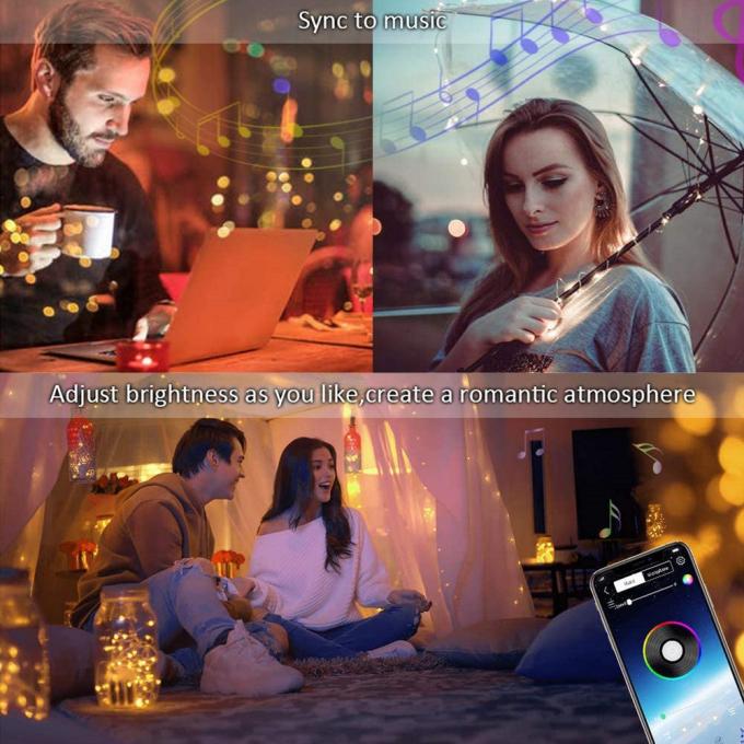 Nueva lámpara impermeable al aire libre de la lámpara USB del cobre del LED con la venta al por mayor decorativa de la secuencia de la lámpara del color de la baja tensión