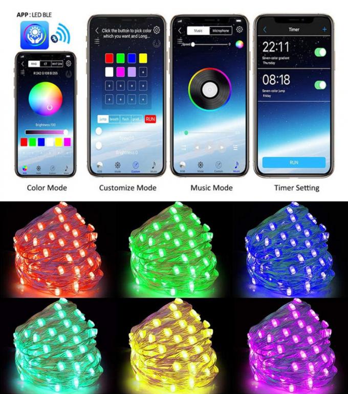 Nueva lámpara impermeable al aire libre de la lámpara USB del cobre del LED con la venta al por mayor decorativa de la secuencia de la lámpara del color de la baja tensión