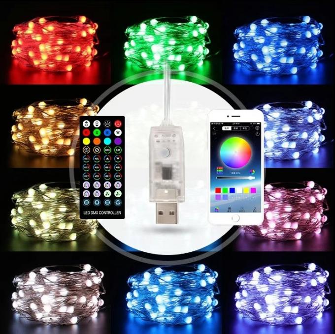 Nueva lámpara impermeable al aire libre de la lámpara USB del cobre del LED con la venta al por mayor decorativa de la secuencia de la lámpara del color de la baja tensión