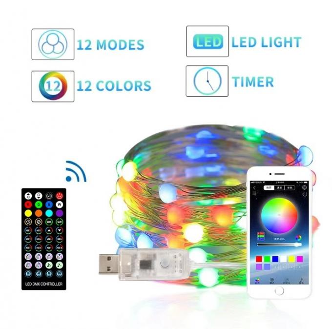 Control Halloween de Smart Bluetooth APP de las luces de la secuencia de la decoración LED del árbol de navidad