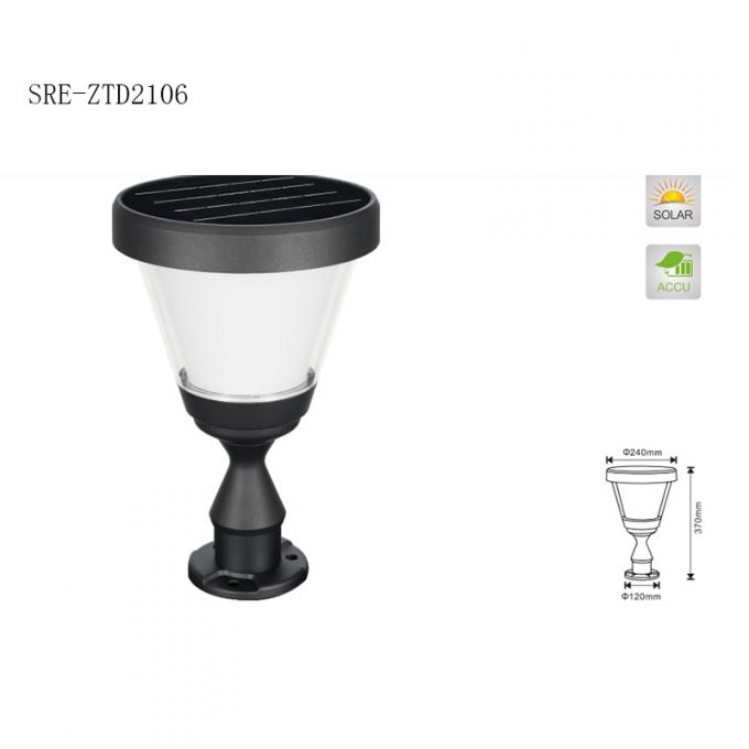 Lámpara impermeable del pilar de la decoración LED Soalr de la luz del pilar de la luz solar del jardín