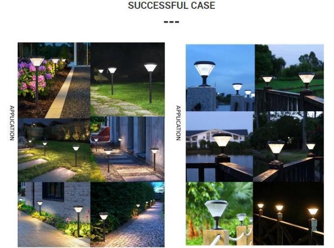 Lámpara impermeable del pilar de la decoración LED Soalr de la luz del pilar de la luz solar del jardín