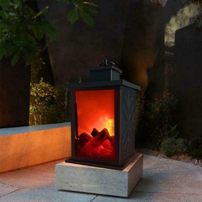 Luz de la decoración de la Navidad de la linterna del efecto LED de la llama del fuego de registro de la lámpara de la chimenea que oscila