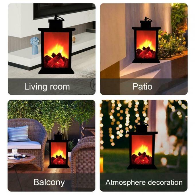 Luz de la decoración de la Navidad de la linterna del efecto LED de la llama del fuego de registro de la lámpara de la chimenea que oscila