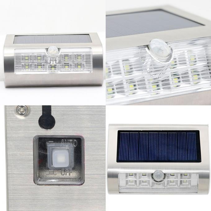 Luces solares montadas en la pared al aire libre solares del sensor de movimiento en jardín