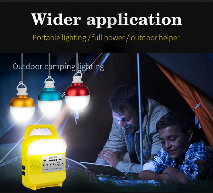 Pequeña lámpara de mano de energía solar del sistema portátil de la generación, usada para acampar, hogar, coche