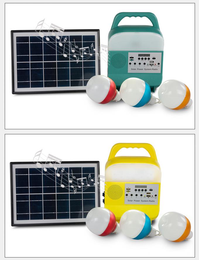 Pequeña lámpara de mano de energía solar del sistema portátil de la generación, usada para acampar, hogar, coche